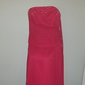 NWT Red Strapless Gown